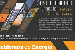 Será Sede UAdeC del Congreso de Sustentabilidad Energética: Retos y Oportunidades