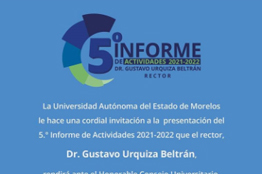 Rendirá rector de la UAEM su quinto informe de actividades