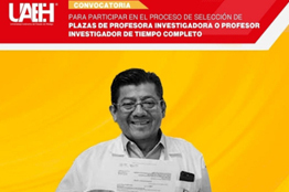 Invita UAEH a participar en convocatoria para profesor investigador