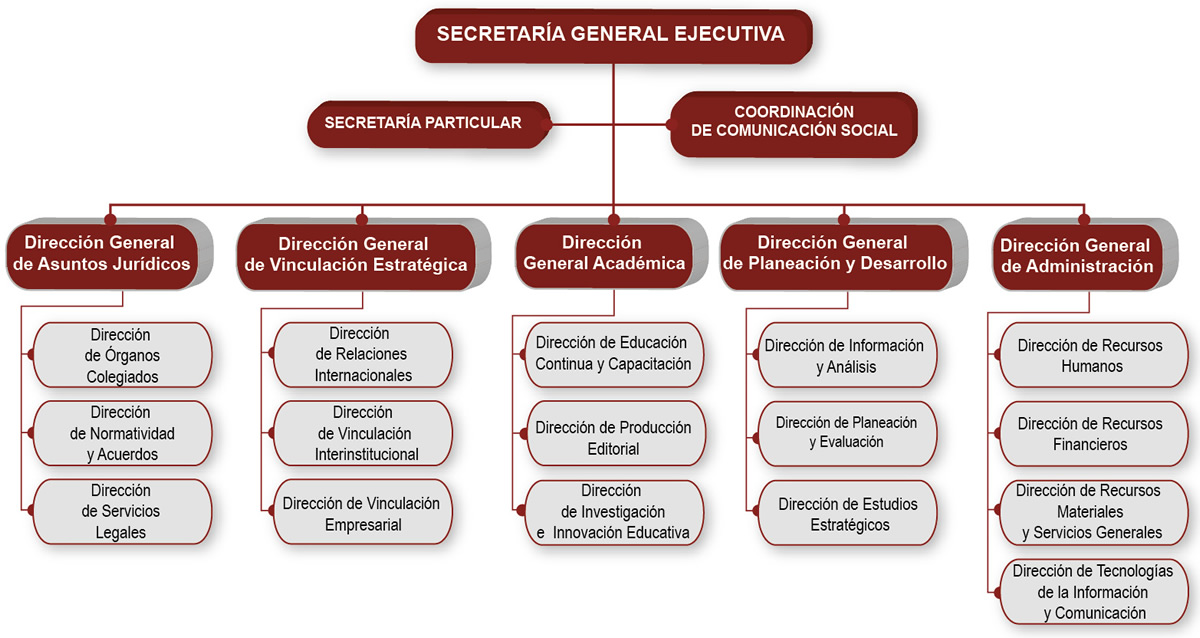 Organigrama y Directorio Ejecutivo de la Secretaría General Ejecutiva ANUIES Organigrama y Directorio Ejecutivo de la Secretaría General Ejecutiva ANUIES