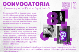 Publicará UNACH número especial de la Revista Espacio i+D